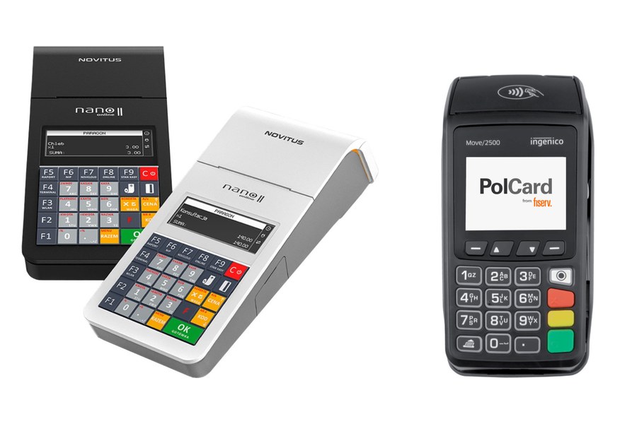Kasa fiskalna NOVITUS i terminal płatniczy Polcard