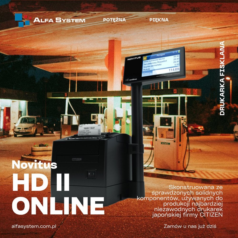NOVITUS HD II ONLINE drukarka fiskalna do zadań specjalnych