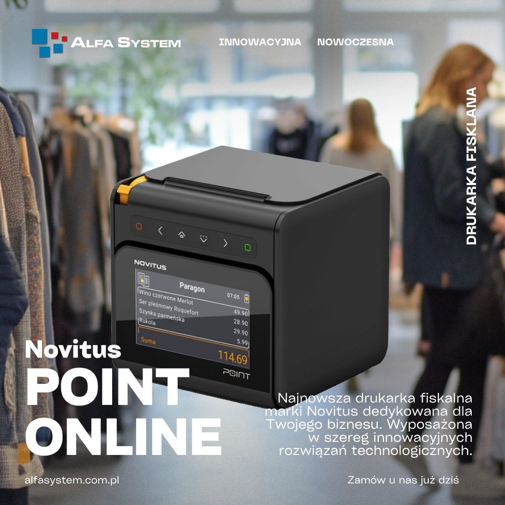 NOVITUS POINT ONLINE nowoczesna drukarka fiskalna dla Twojego biznesu